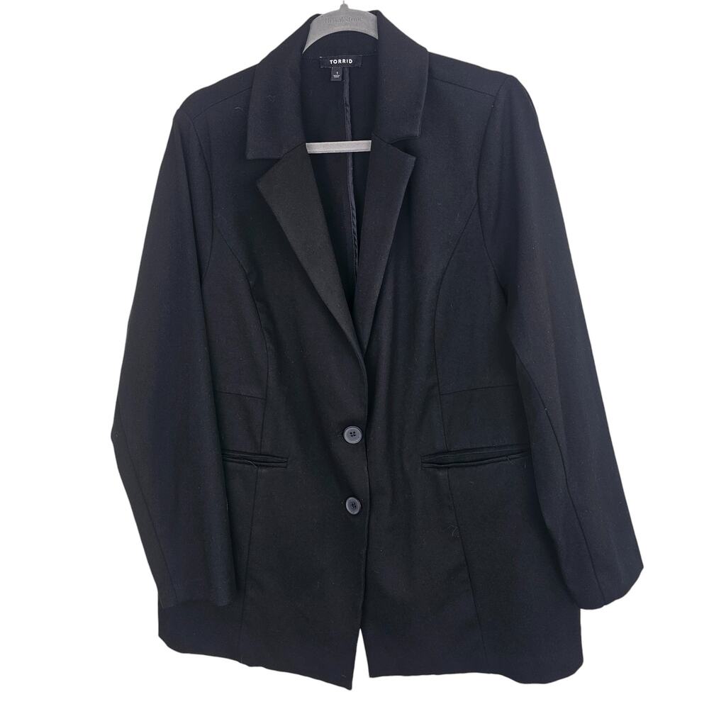 Torrid Blazer 1X Black Blazer Jacket Women Blazer Women Collared Jacket Business